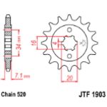 98-17924 | JT-eturatas KTM 125cc z14 (JTF1903.14)