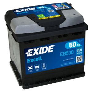 Exide EB500 50Ah/450A akku P207xL175xK190