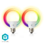 Nedis-SmartLife-pallolamppu-E27-RGB-varit-ja-valkoinen-Wi-Fi---2-kpl