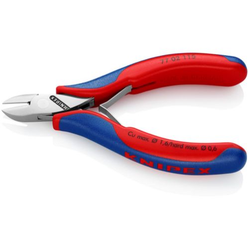 Knipex® 77 02 115 mikrosivuleikkurit elektroniikka jousella 115 mm