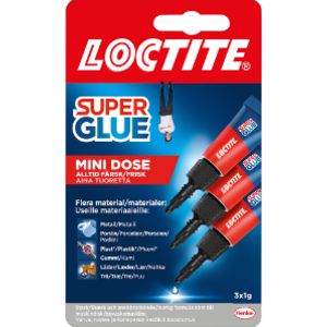 60-6125 | LOCTITE Super Glue Mini Dose pikaliima 3x1 g