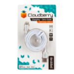 Cloudberry-Lightning-vahvarakenteinen-datakaapeli-25-m-valkoinen