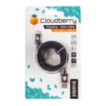 Cloudberry-USB-Type-C-31-vahvarakenteinen-datakaapeli-25-m-musta